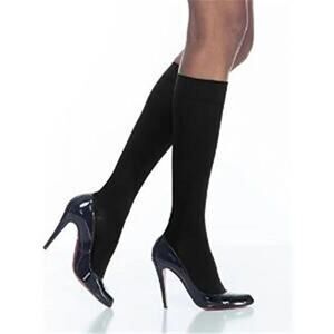 Lot of 4 SIGVARIS 841CSLW99 Soft Opaque Compression 15-20 mmHg Knee High BLK SL